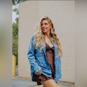 Wild Fable Chocolate Brown Mini Dress with Black Lace